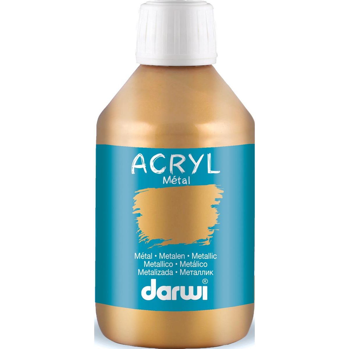 Darwi - Acrylfarbe mit Metalleffekt Gold