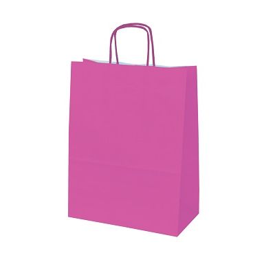 Klika - Draagtas papier fuchsia -afm 18x8x24cm
