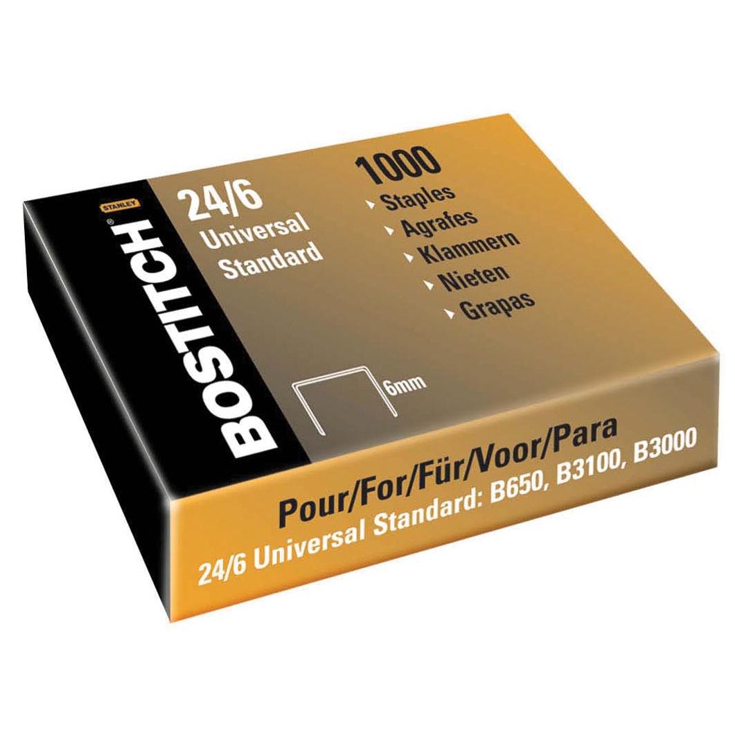 Bostitch - nietjes 24-6-5MGAL (6 mm), koperkleurig, voor B440F, B660, B650, B3100, B202, B2500, B3000, B...