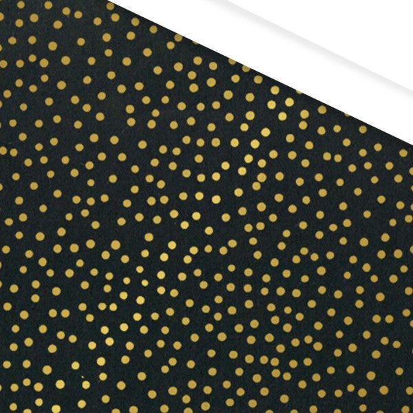 Cadeaupapier 30cm 200m 65gr/m bruin kraft Dots goud