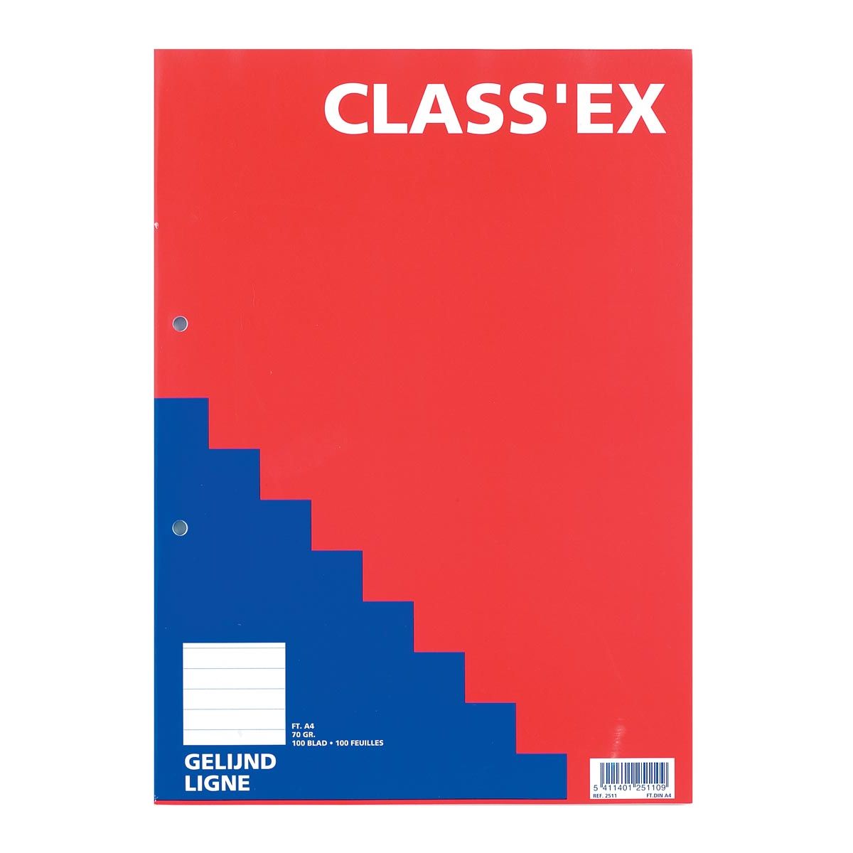 Classex - Bloc de cours Class'ex, ligné, bloc de 100 feuilles