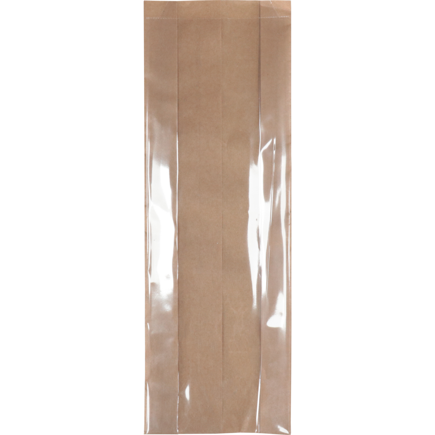 Klika - Tasche | Fenstertasche | Papier + PP | 11/ 2 |5x38cm | braun | 500 Stück
