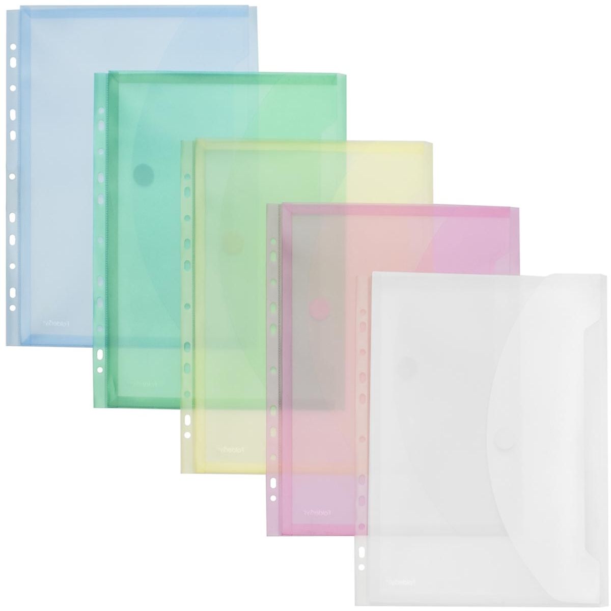 Foldersys - perforierte Präsentationstasche A4, farblich sortiert, 10er Pack