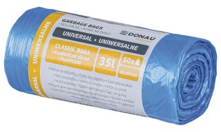 DONAU HOME - vuilniszak, 8,5 micron, ft 60 x 50 cm, 35 liter, blauw, pak van 50 stuks