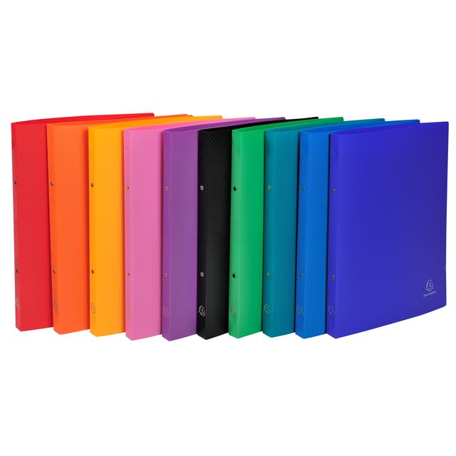 Exacompta - Classeur A4 2 anneaux O-mech 15mm PP assortis