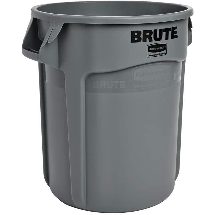 Rubbermaid commercial products - afvalcontainer Brute, zonder deksel, 76 liter, grijs