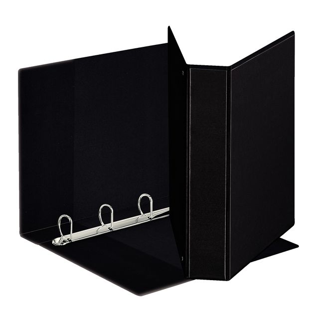 Esselte - Presentatieringband panorama A4 4-rings D-mechaniek 30mm PP zwart | 10 stuks