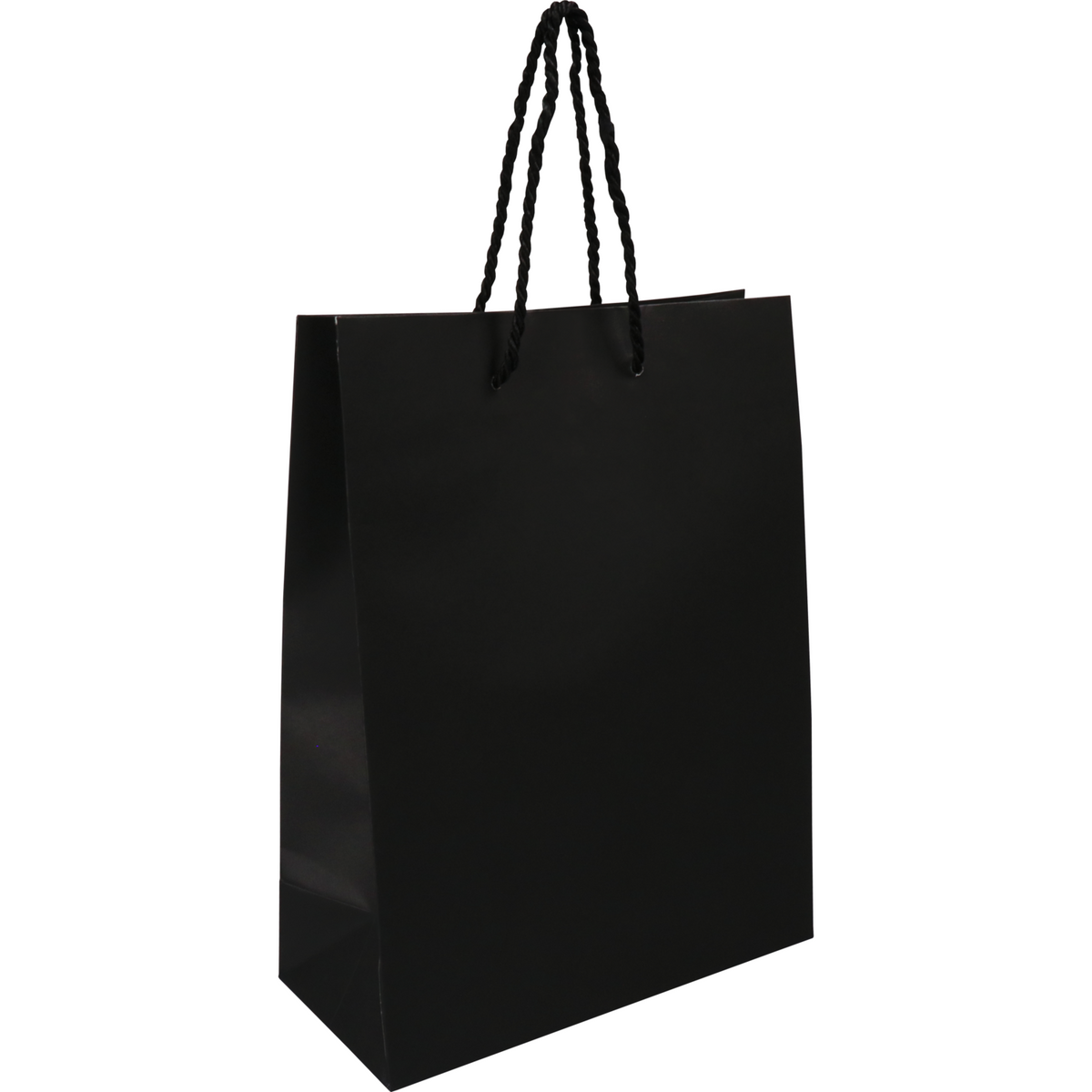 Klika - Sac | Papier | avec cordon | 22x 10x29cm | sac fourre-tout | noir | 100 pièces