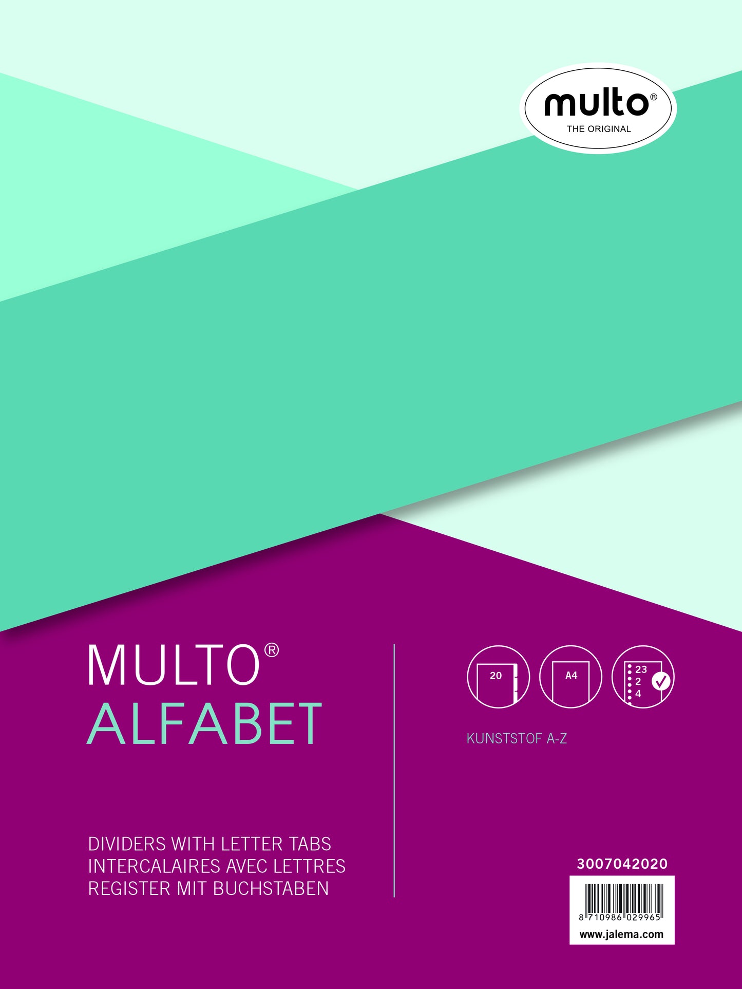 Multo - Tabbladen a4 23r pp a z grijs | 10 stuks