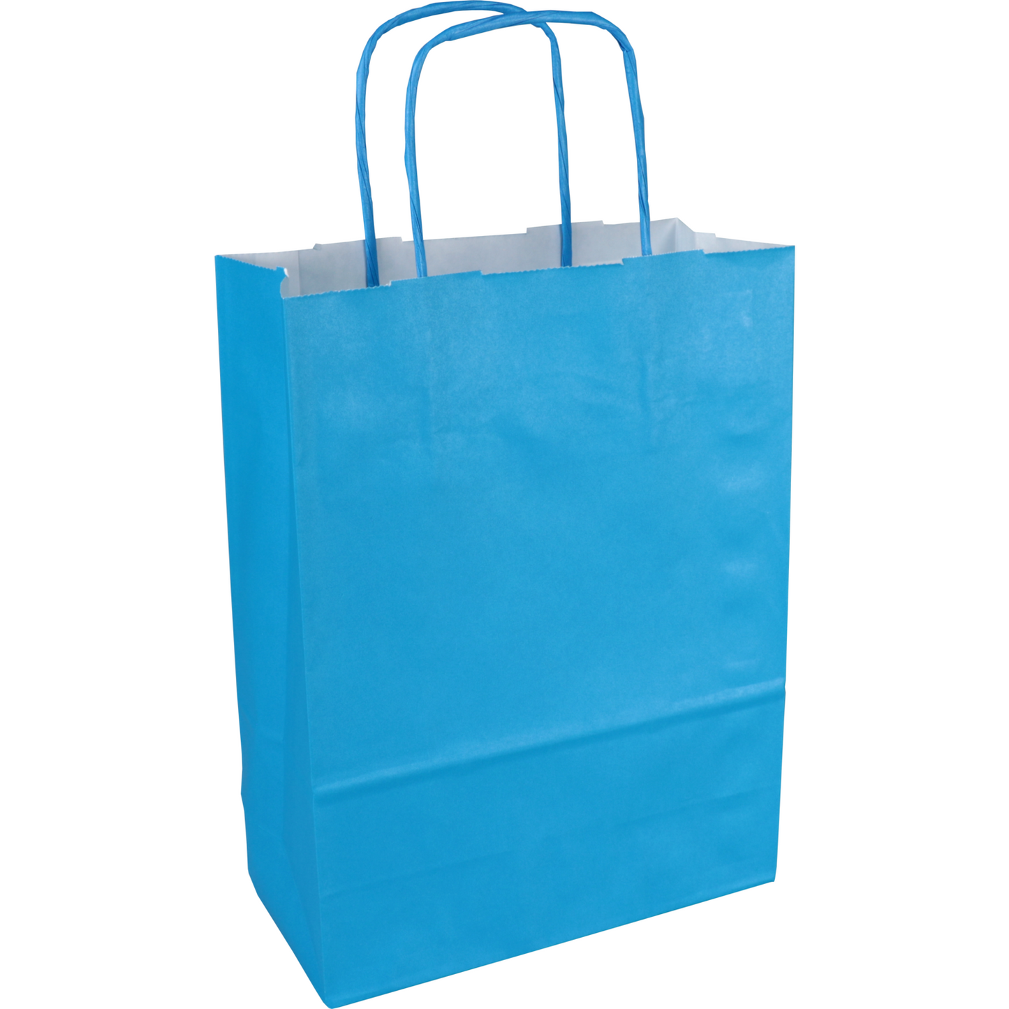 Klika - Tas | Kraftpapier | gedraaid papieren koord | 18x 8x22cm | draagtas | blauw | 300 stuks
