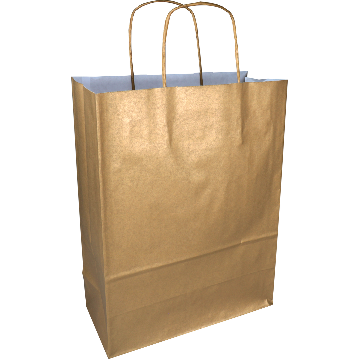 Klika - Tas | Kraftpapier | gedraaid papieren koord | 26x 12x35cm | draagtas | goud | 200 stuks