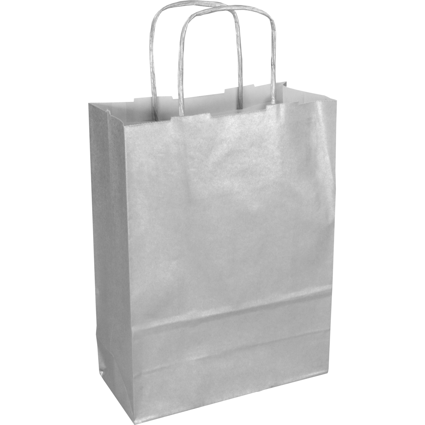 Klika - Tas | Kraftpapier | gedraaid papieren koord | 18x 8x22cm | draagtas | zilver | 300 stuks