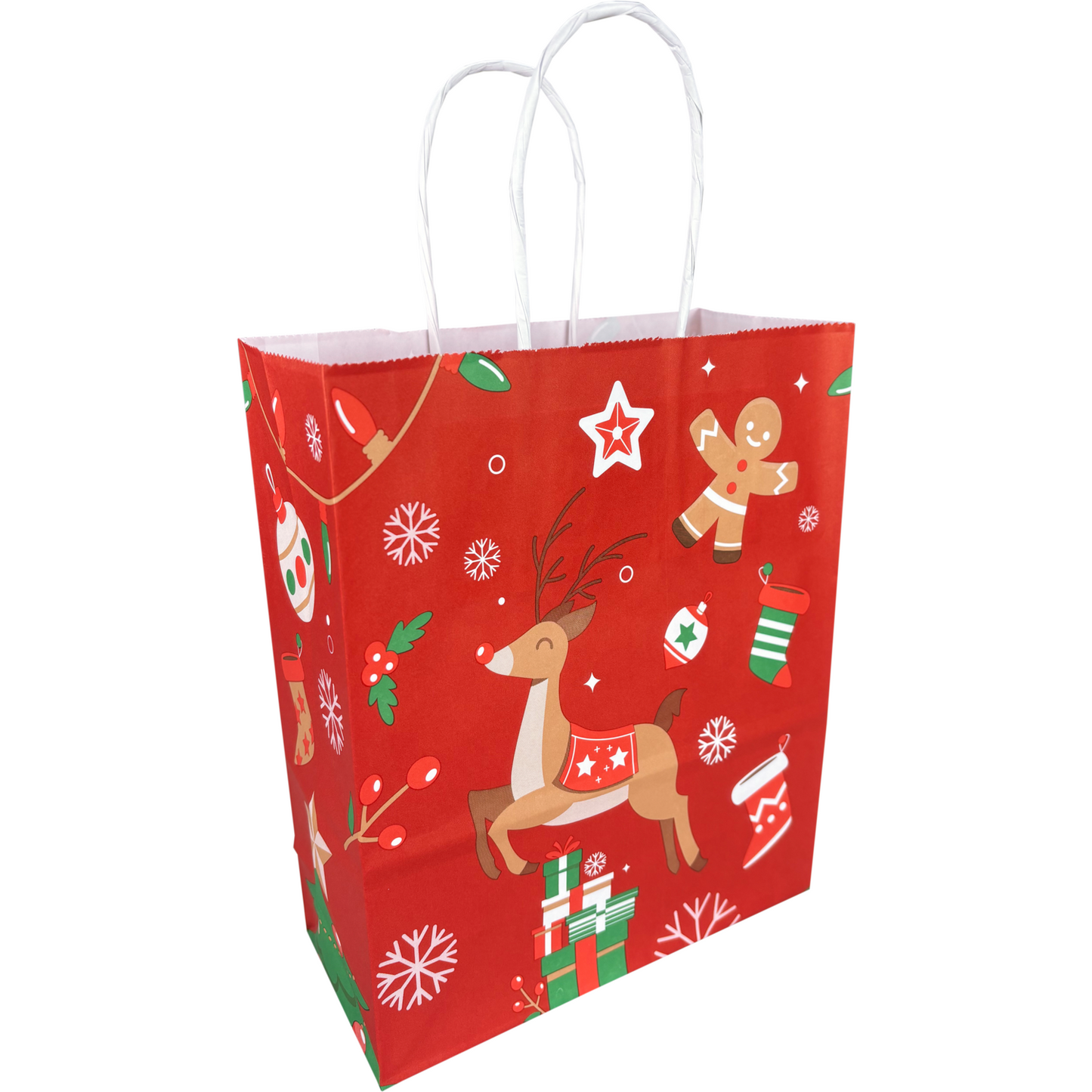 Klika - Tas | Hert | Papier | gedraaid papieren koord | 18x 8x22cm | draagtas | rood | 300 stuks