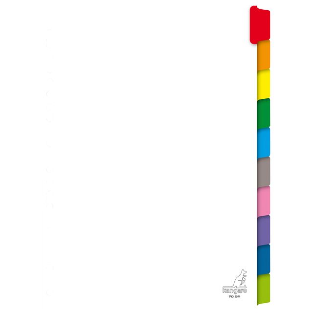 Kangaro - Onglets 23 trous PK410M 10 pièces carton blanc | 20 pièces