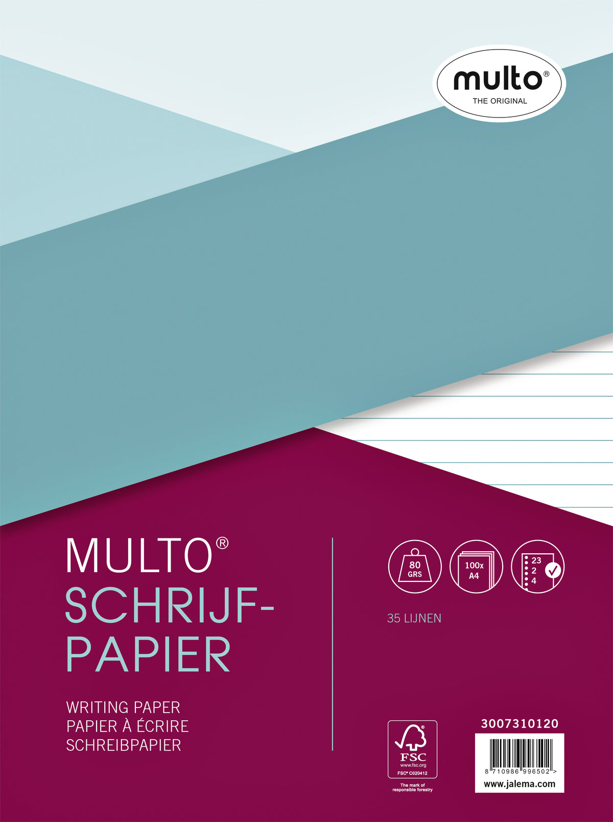Multo - Interieur 23g lijn+voorlijn 80gr 100vel | 5 stuks