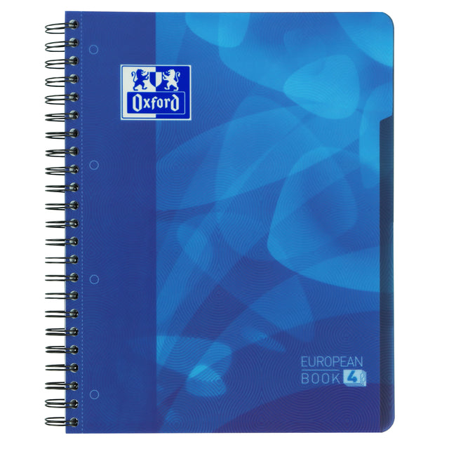 Oxford - Carnet de projets Ecole A4+ ligne 4 trous 240 pages 80gr bleu