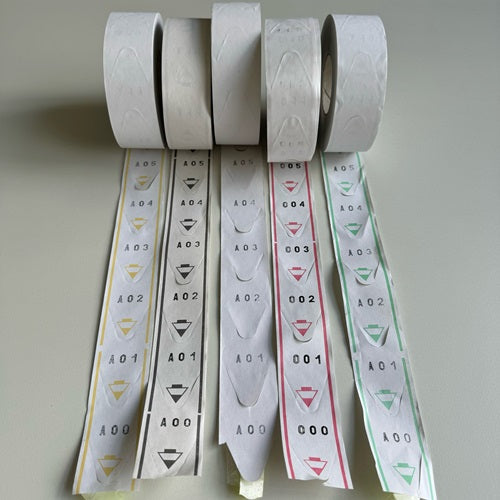Klika - Rouleau de numéros de séquence blanc 2000 pièces par rouleau