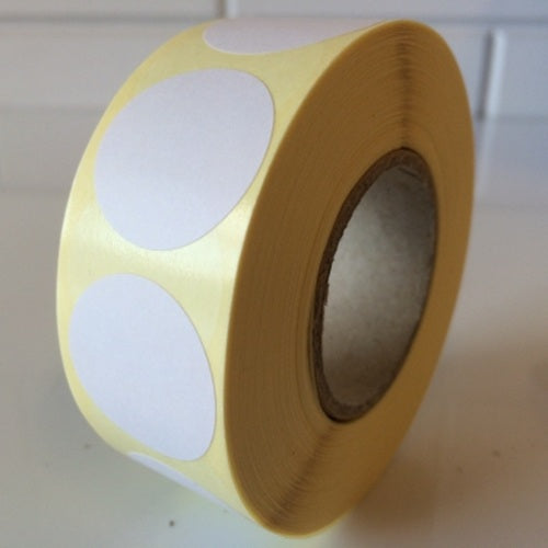 Klika - Etiquette 25 mm ronde blanche 1000 rouleau 40 pièces