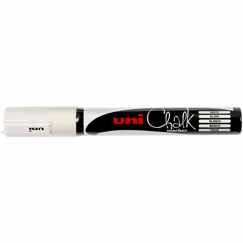Uni-ball - Craie marqueur craie ronde 1,8-2,5mm blanc