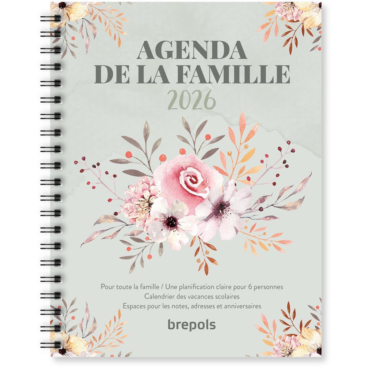 Brepols - planning familial, 12 mois, Français, 2026