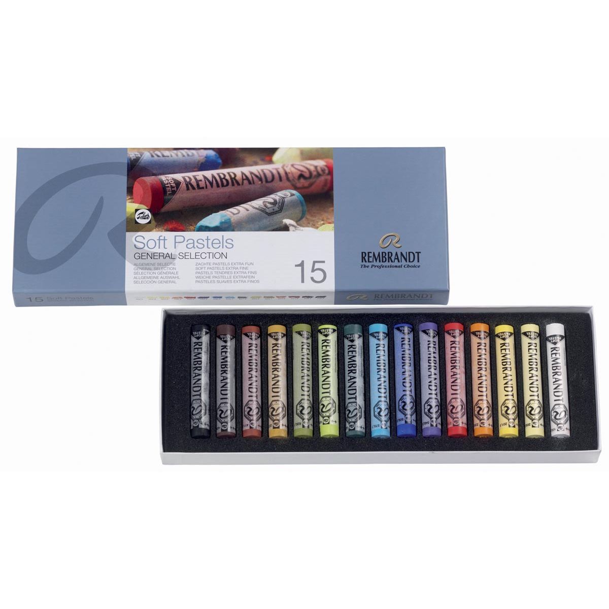 Rembrandt - pastels tendres, boîte de 15 pastels