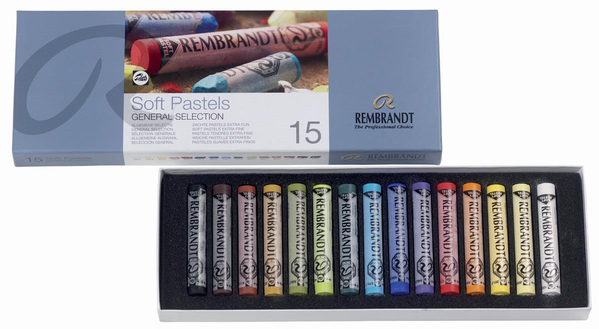 Rembrandt - pastels tendres, boîte de 15 pastels