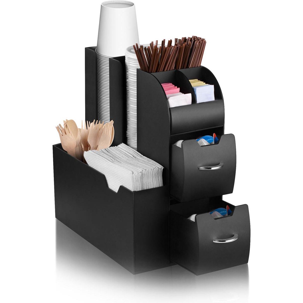 Take A Break von CEP – Organisationsturm für die Kaffeeecke oder Küche, 7 Fächer, schwarz