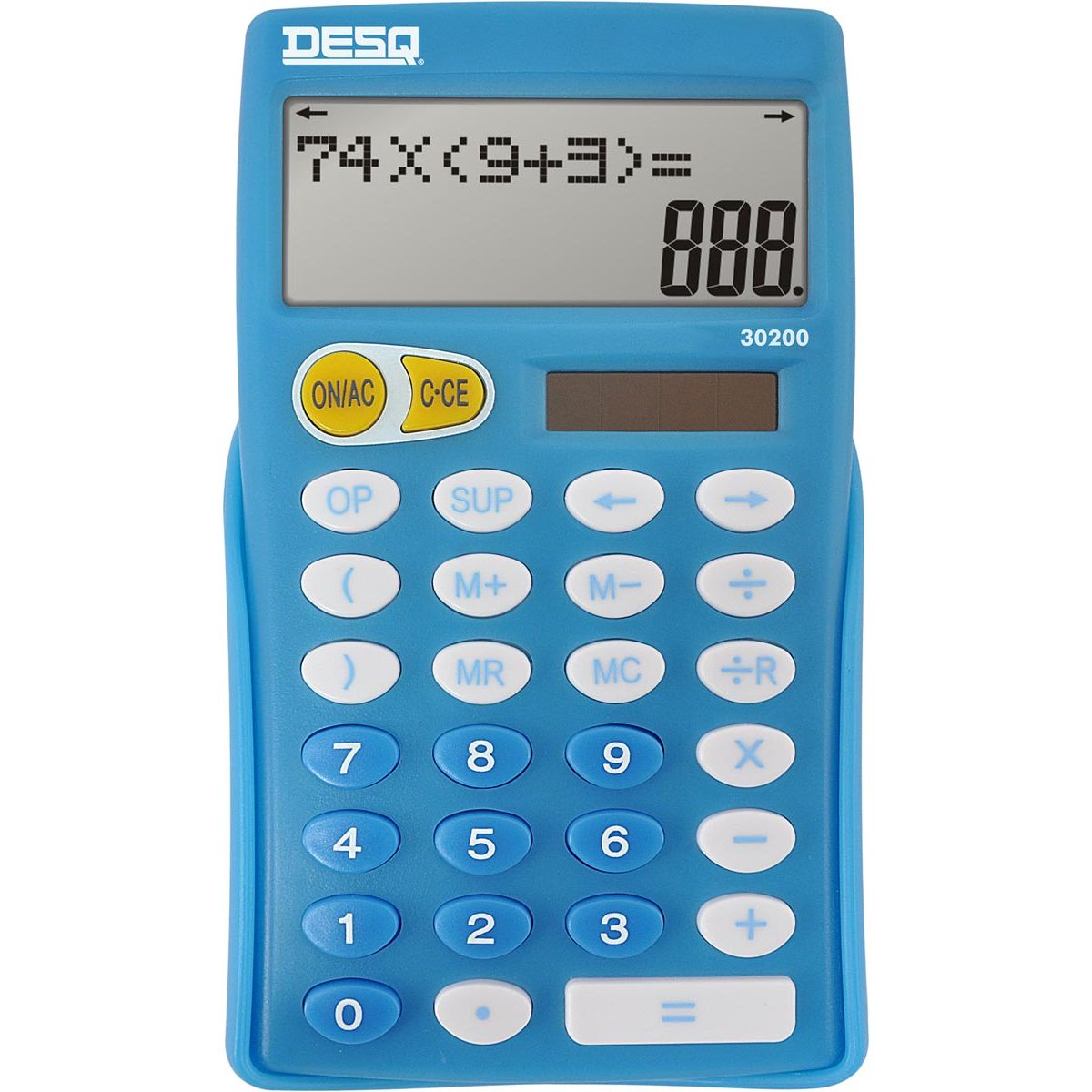 Desq - calculatrice de bureau enseignement primaire 30200, bleue