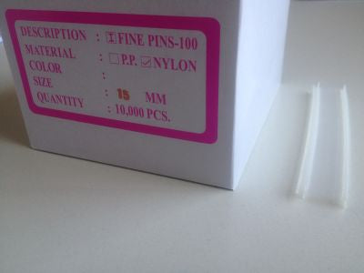 Klika - Textielpins 15mm I-pin fijn 100/clip Nyl