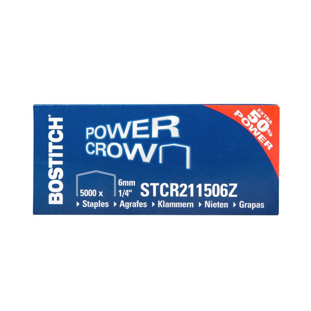Bostitch - Agrafes B8 acier STRC2115 6mm dos courbé 5000 pièces