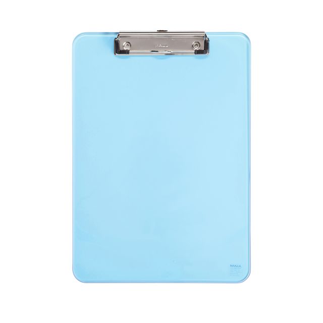 MAUL - Klembord A4 staand transparant PS neon blauw | 12 stuks