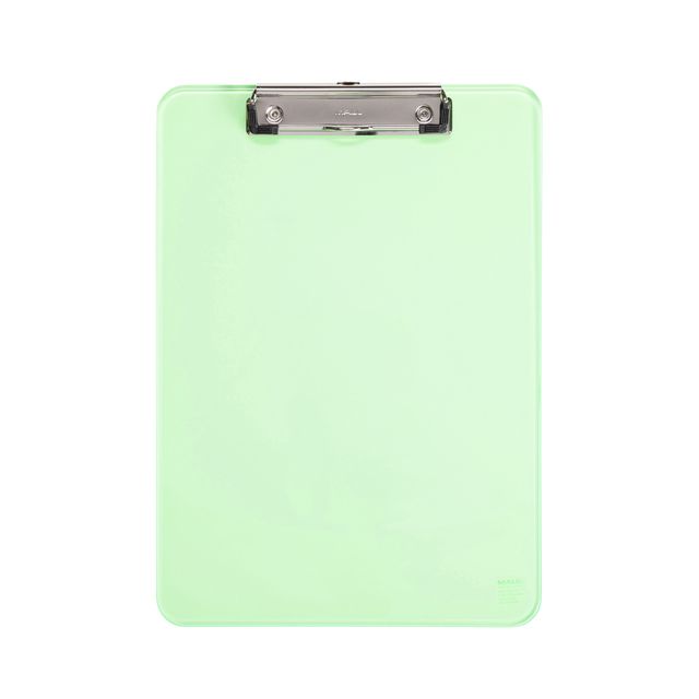 MAUL - Klemmbrett A4 hoch transparent PS neongrün | 12 Stück