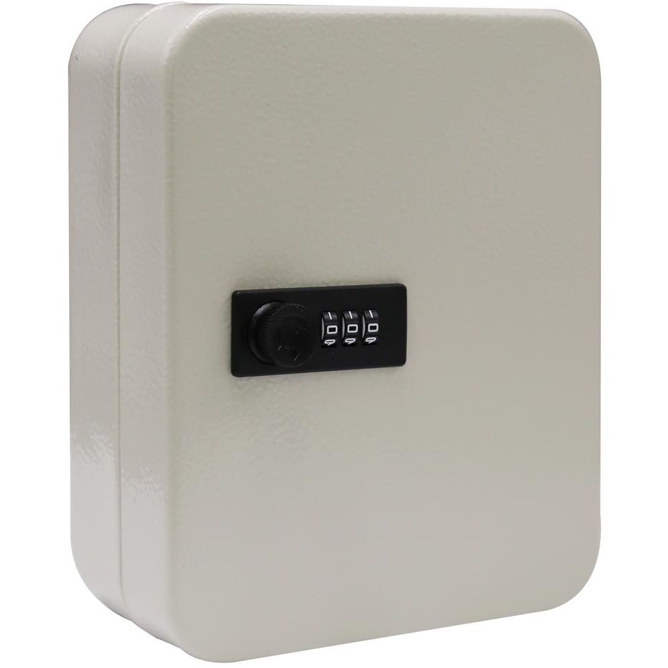 Zonder merk - Sleutelkast met combinatieslot, voor 20 sleutels, wit