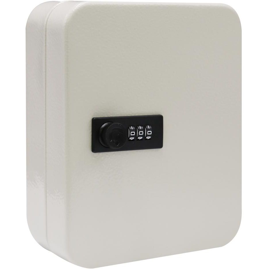 Zonder merk - Sleutelkast met combinatieslot, voor 30 sleutels, wit