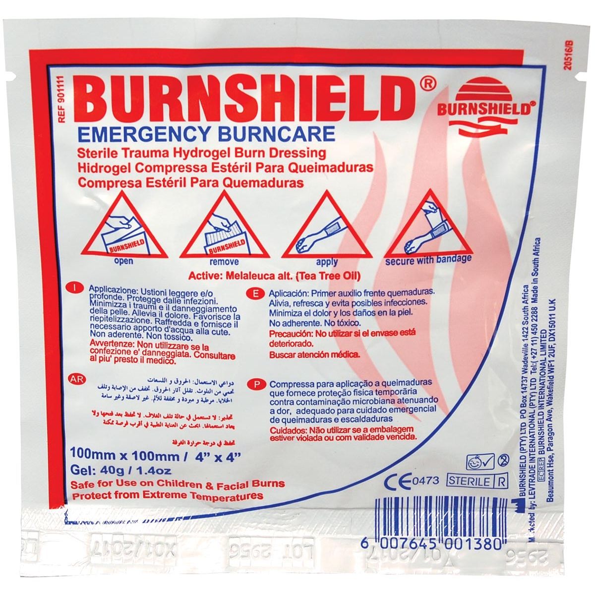 Klika - Compresse pour brûlures, pi 10 x 10 cm