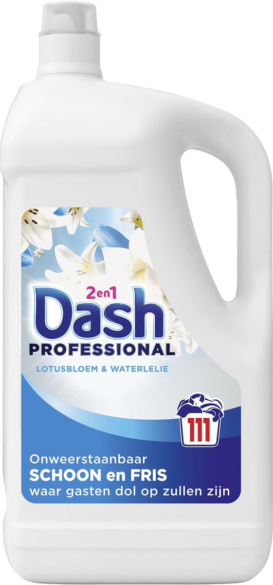 Dash - h Professional 2 in 1 Formula Lotusbloem Waterlelie wasmiddel, fles van 4,995 liter, 111 wasbeurten