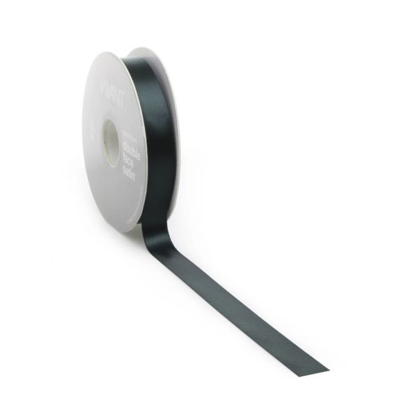 Ruban satin PREMIUM Double face 25mm x 25 mètres vert foncé