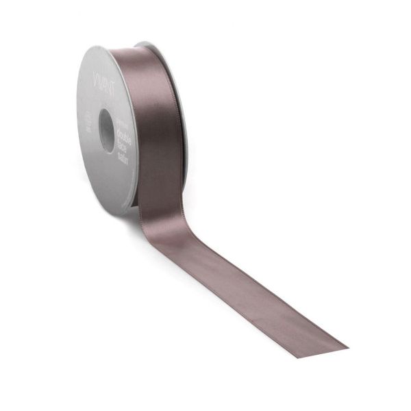 Ruban satin PREMIUM Double face 25mm x 25 mètres rose foncé