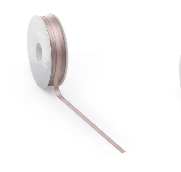 Satinband PREMIUM Double Face 10 mm x 25 Meter Nude / Eierschale