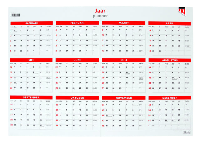 Quantore - Jaarplankalender 2027 48x68cm