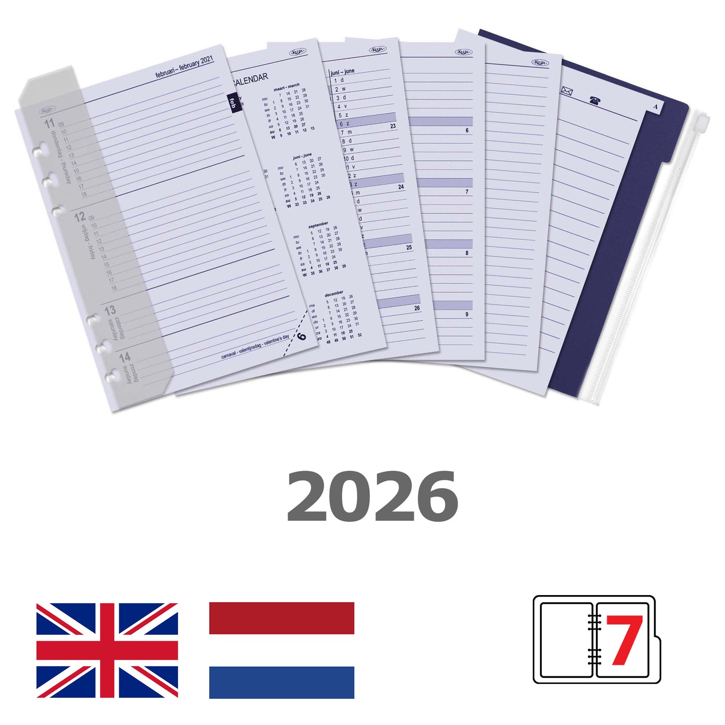 Kalpa - Agendavulling 2027 a5 jaardoos 7d/2p