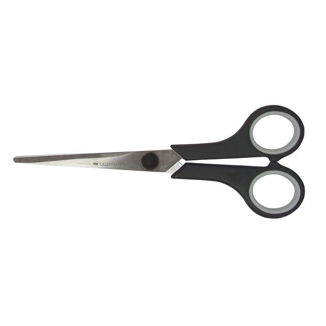 Quantore - Ciseaux 170mm soft grip noir | 12 pièces
