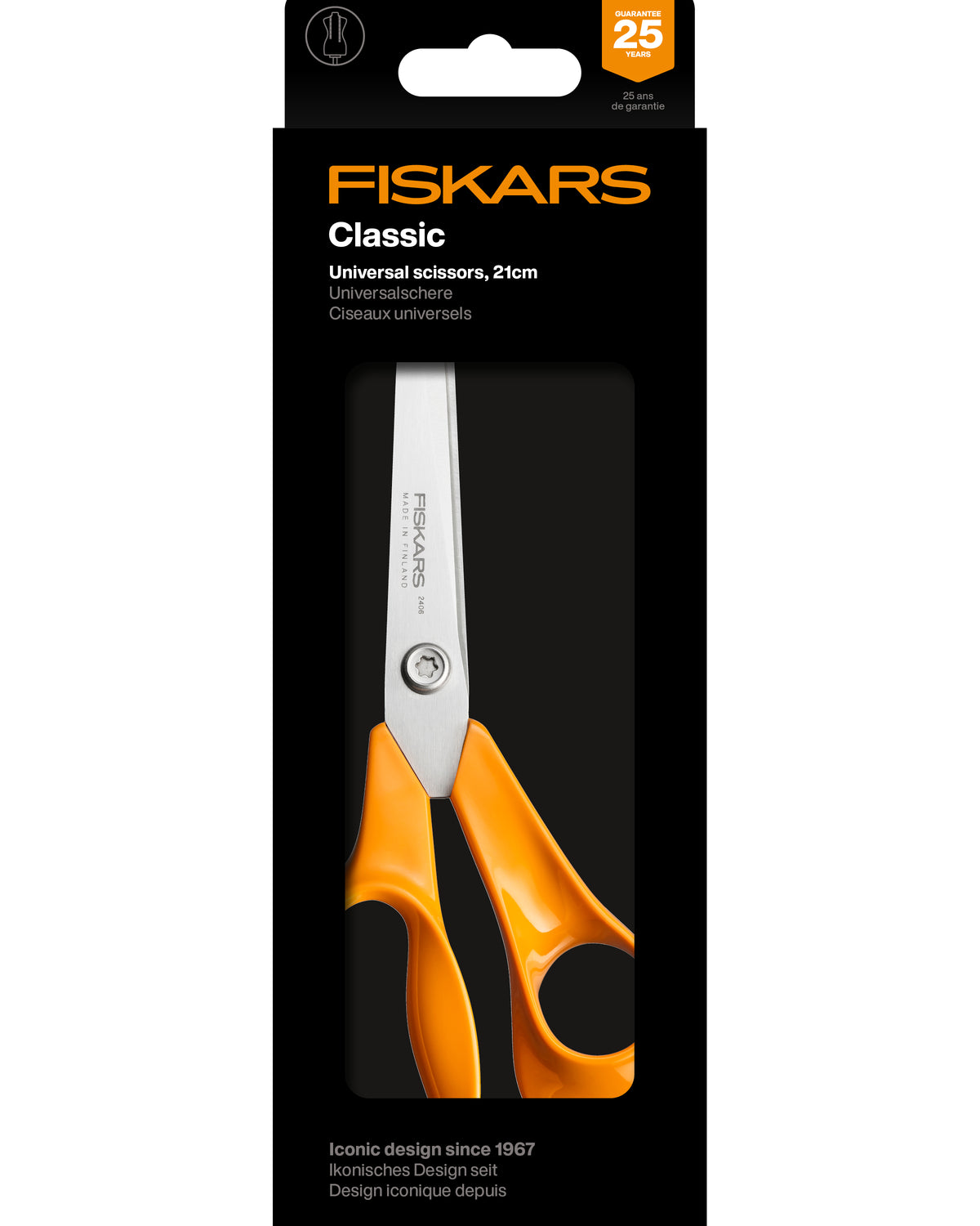 Fiskars - Schaar classic universeel 21cm oranje | 5 stuks