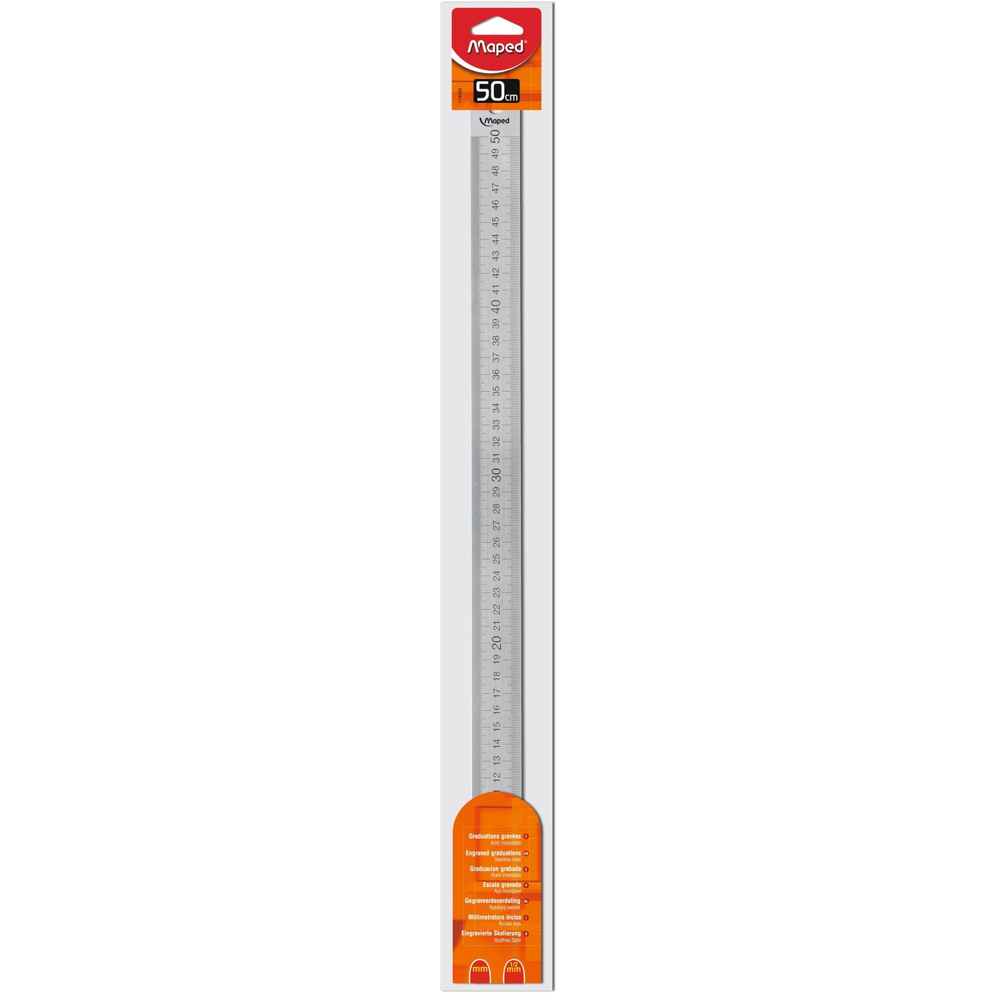 Maped - Liniaal metaal 50cm