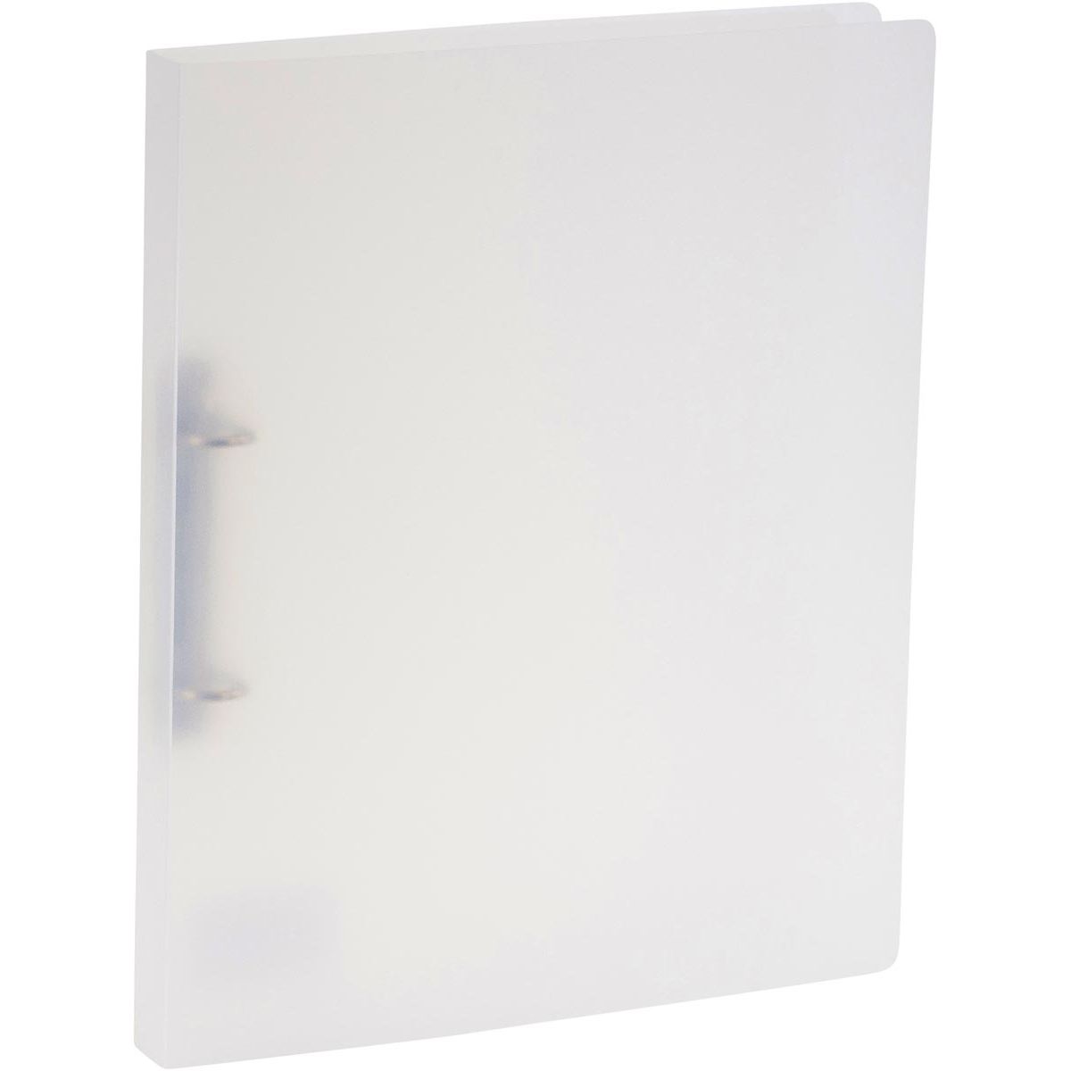 Bronyl - classeur à anneaux, pour format A4, en PP, 2 anneaux en D de 15 mm, blanc transparent