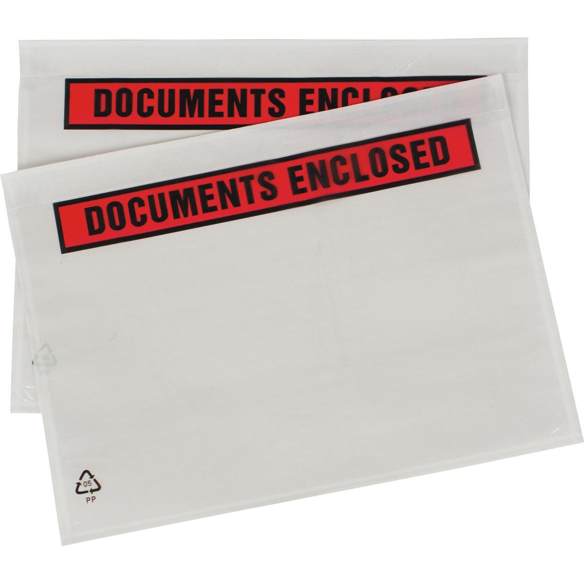 Klika - Paklijstenvelop Dokulops A5, ft 225 x 160 mm, doos van 1000 stuks, tekst: documents enclosed