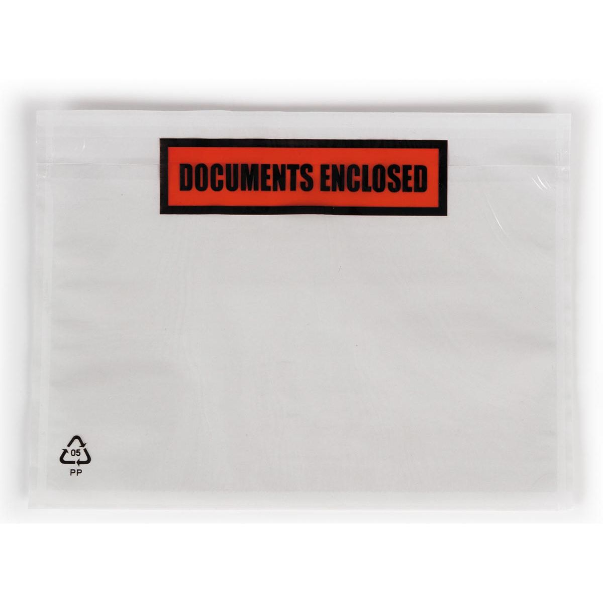 Q-CONNECT - Paklijstenvelop Dokulops A6, ft 165 x 115 mm, doos van 1000 stuks, tekst: documents enclosed
