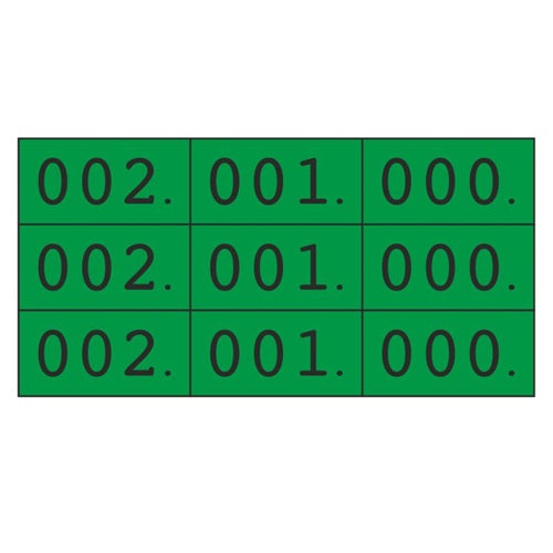 Klika - Schoen-gelijkheidsnr groen 3x nr 000-999
