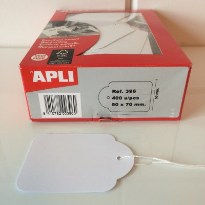 Apli - Étiquette à suspendre + cordon 50x70mm 400 pièces