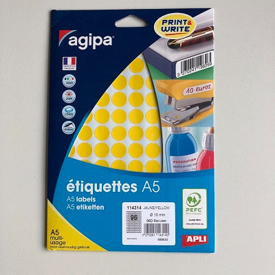 Klika - mapje permanent 15mm rond geel 960x